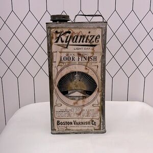 Rare Antique Vintage Kyanize, Boston Varnish Co Tin Can
